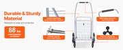 Bild in Galerie-Viewer laden, Amocart 88lbs Folding Shopping Cart Light-weight Storage Stair Climbing Utility Cart with Wheels Outdoor Travel Picnic Handcart
