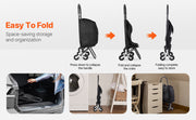 Load image into Gallery viewer, Amocart 36L 110Lbs Grocery Cart Folding Shopping Cart Hand-pulled Trolley Household Portable Storage Stair Climbing Handcart
