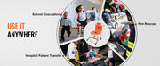 Charger l'image dans la visionneuse de galerie, Amocart 350lbs EMS Stair Climbing Chair Foldable Stair Wheelchair Ambulance Firefighter Evacuation Use for Elderly Disabled
