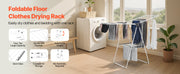 Bild in Galerie-Viewer laden, Amocart Clothes Drying Rack Foldable Laundry Dryer Rack with Sock Clips Metal Height Adjustable Drying Racks for Outdoor&amp;Indoor
