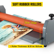 Bild in Galerie-Viewer laden, Amocart 39.3"x0.71" Manual Cold Roll Laminator Machine Document Plasticizer Fits for Poster Painting Photo Book Cover A3 A4
