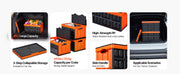 Load image into Gallery viewer, SucceBuy 45L 3Packs Plastic Collapsible Storage Bins with Lids Stackable Folding Storage Crates Baskets for Home Organizing
