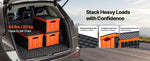 Amocart 45L 3Packs Plastic Collapsible Storage Bins with Lids Stackable Folding Storage Crates Baskets for Home Organizing