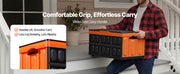 Load image into Gallery viewer, SucceBuy 45L 3Packs Plastic Collapsible Storage Bins with Lids Stackable Folding Storage Crates Baskets for Home Organizing
