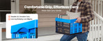 Amocart 25L 3PCS Plastic Stackable Storage Bins Collapsible Folding Storage Containers Space-Saving Baskets for Home Organizing