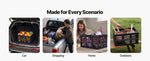 Amocart 45L 3PCS Plastic Collapsible Storage Bins Stackable Folding Storage Crates Space-Saving Containers for Home Organizing
