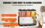 Amocart 4 Tanks Commercial Beverage Dispenser 10L/12L Per Tank Juice Dispenser Stainless Steel Ice Tea Drink Machine