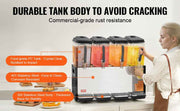 Charger l'image dans la visionneuse de galerie, Amocart 4 Tanks Commercial Beverage Dispenser 10L/12L Per Tank Juice Dispenser Stainless Steel Ice Tea Drink Machine
