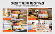 Charger l'image dans la visionneuse de galerie, Amocart 4 Tanks Commercial Beverage Dispenser 10L/12L Per Tank Juice Dispenser Stainless Steel Ice Tea Drink Machine
