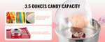 Amocart Electric Cotton Candy Machine Candy Floss Maker Commercial Cotton Candy Machine Stainless Steel Bowl and Sugar Scoop