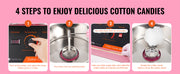 Charger l'image dans la visionneuse de galerie, SucceBuy Electric Cotton Candy Machine Candy Floss Maker Commercial Cotton Candy Machine w/ Stainless Steel Bowl and Sugar Scoop

