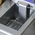 Amocart  Electric Deep Fryer w/Dual Removable Tanks 12L 5000W Commercial Countertop  Fryer for Chicken French Fries