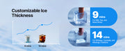 Charger l'image dans la visionneuse de galerie, Amocart Commercial Ice Maker Machine 130Lbs/24H with 33Lbs Storage 45 Cubes per Cycle Stainless Steel Freestanding for Home
