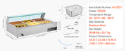 Bild in Galerie-Viewer laden, Amocart Commercial Food Warmer Electric Stainless Steel Steam Food Warmer with Glass Cover Countertop Buffet Bain Marie w/ Soup
