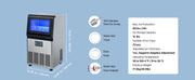 Charger l'image dans la visionneuse de galerie, Amocart 80lbs-440lbs/24H Commercial Ice Maker Machine Stainless Steel Ice Maker with LED Display &amp; Self-Cleaning for Bar Home
