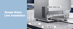 Amocart 80lbs-440lbs/24H Commercial Ice Maker Machine Stainless Steel Ice Maker with LED Display & Self-Cleaning for Bar Home