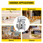 Charger l'image dans la visionneuse de galerie, Amocart Electric Dough Machine 10/15/20/30L Stainless Steel Commercial Cream Egg Whisk Mixer Processor Food Stand Blender
