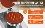 Amocart Electric Ice Cream Cone Maker Commercial Non-Stick Stainless Steel Egg Roll Mold with Temperature and Time Control