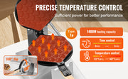 Charger l'image dans la visionneuse de galerie, SucceBuy Commercial Egg Bubble Waffle Maker 1400W Non-Stick Stainless Steel Bubble Puff w/180° Rotatable 2 Pans &amp; Wooden Handles
