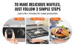 Amocart 9PCS Dutch Pancake Maker Dorayaki Baker Machine Commercial Electric Poffertjes Grill for Home Kitchen Snack Bar