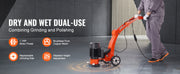 Charger l'image dans la visionneuse de galerie, Amocart Electric Concrete Floor Grinder 7inch Walk-Behind 1.7HP Concrete Floor Polisher 1300W 1720RPM for Granite Marble Stones
