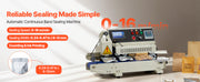 Bild in Galerie-Viewer laden, Amocart Continuous Bag Band Sealing Machine 0.24-0.47in Width Horizontal Band Sealer with Ink Printing for 0.001-0.03 in Bags
