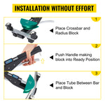 Amocart HVAC Refrigeration Manual Copper Ratcheting Pipe Bender Kit with 7 Dies 8-22mm 90° Inward & Outward Tube Bending Tools