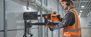 Bild in Galerie-Viewer laden, Amocart Diamond Core Drilling Machine Stand-Mount Dry and Wet Concrete Core Drill Rig with Bits UNC1 1/4-7 Thread for Concrete
