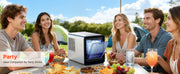 Charger l'image dans la visionneuse de galerie, Amocart Countertop Ice Maker 33 44 lbs per Day Self-Cleaning Portable Machine w/Scoop Drawer-Style Ice Access Ice-Making Machin
