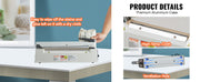 Charger l'image dans la visionneuse de galerie, Amocart 8/12/16in Impulse Poly Bag Sealer Manual Heat Sealing Machine with Adjustable Heating Mode for Plastic Mylar PE PP Bags
