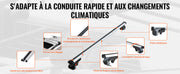 Charger l'image dans la visionneuse de galerie, Amocart Roof Rack Crossbar Adjustable Aliuminum Roof Rail Crossbar Baggage Luggage Carrier 200 LBS Top Roof Crossbar Silver
