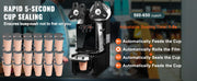 Bild in Galerie-Viewer laden, Amocart Fully Automatic Cup Sealing Machine 500-650 Cups/H Cup Sealer Machine fit 190mm Tall &amp; 90/95mm Cup for Milk Boba Tea
