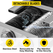Bild in Galerie-Viewer laden, Amocart 500Kg/H Electric Meat Slicer 750W Commercial Meat Cutter 3mm Stainless Steel Blades Food Cutting Slicing Machine
