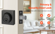 Bild in Galerie-Viewer laden, Amocart Deadbolt Lock Square Single Cylinder Dead Bolt Keyed Fits Standard Size Interior Exterior Doors Full Metal 3 Keys
