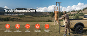Charger l'image dans la visionneuse de galerie, Amocart 400/500/600Lbs Truck Hitch Game Hoist with &amp; Adjustable Height Hunting Deer Hoist Winch for Skinning &amp; Cleaning Game

