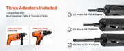 Charger l'image dans la visionneuse de galerie, Amocart Core Drill Bit Internal Thread Diamond Dry Coring Bit w 3 Adapters Pilot Drill and Hex Wrench for Concrete Red Bricks
