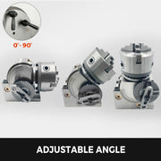 Bild in Galerie-Viewer laden, Amocart Dividing Head Precision Semi Universal BS-0 5" / 4" 3-Jaw Indexing Head Tailstock &amp; Chuck for Drilling Milling Grinding
