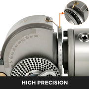 Bild in Galerie-Viewer laden, Amocart Dividing Head Precision Semi Universal BS-0 5" / 4" 3-Jaw Indexing Head Tailstock &amp; Chuck for Drilling Milling Grinding
