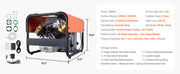 Charger l'image dans la visionneuse de galerie, Amocart PCP Air Compressor 4500PSI/30Mpa Diving Scuba Tank Double-Cylinder Auto Stop with External Water &amp; Fan Cooling System

