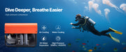 Charger l'image dans la visionneuse de galerie, Amocart PCP Air Compressor 4500PSI/30Mpa Diving Scuba Tank Double-Cylinder Auto Stop with External Water &amp; Fan Cooling System
