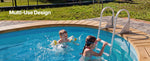 SucceBuy 4-Step Flip-Up Dock Ladder 350 lbs Aluminum Alloy Pontoon Boat Swim Ladder with Non-Slip Steps for Lake Swimming