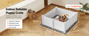 Bild in Galerie-Viewer laden, Amocart Dogs Whelping Box Plastic PVC Puppies Play Pen with Height Adjustable Door and Washable Pee Pad for Large Breed Dogs
