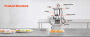 Charger l'image dans la visionneuse de galerie, Amocart Commercial Automatic Donuts Machine Single Row 90 pcs/hour Electric High Power Maker with 3 Size Molds Auto Counting
