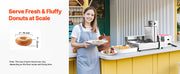 Charger l'image dans la visionneuse de galerie, Amocart Commercial Automatic Donuts Machine Donuts Equipment Electric High Power Doughnut Maker StainlessSteel Frying AutoFryer
