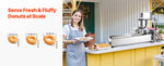 Amocart Commercial Automatic Donuts Machine Single Row 90 pcs/hour Electric High Power Maker with 3 Size Molds Auto Counting