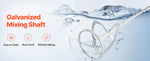 Amocart Drill Mixer 1/2in 5/8 in Corded Electric Drill Mixer Set Mixing Drills Machine D-Handle Handheld Cement Mixers