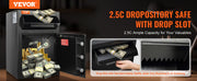 Bild in Galerie-Viewer laden, Amocart 1.7 Cub Depository Safe Deposit Safe Electronic Code Lock &amp; 2 Keys Business Drop Slot Safe for Cash Mail Office Hotel
