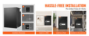 Bild in Galerie-Viewer laden, Amocart 1.7 Cub Depository Safe Deposit Safe Electronic Code Lock &amp; 2 Keys Business Drop Slot Safe for Cash Mail Office Hotel
