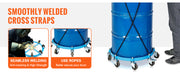 Charger l'image dans la visionneuse de galerie, SucceBuy 1250lbs Drum Dolly Cart 55 Gallon Caddy Barrel Dolly Hand Truck with 5 Swivel Casters Wheel for Warehouse Drum Handling
