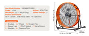 Charger l'image dans la visionneuse de galerie, Amocart Drum Fan24 Inch High Velocity Shop Fan Use 3-Speed 8600CFM 360°0-2h Timer Fan to Warehouse Workshop Factory Basement

